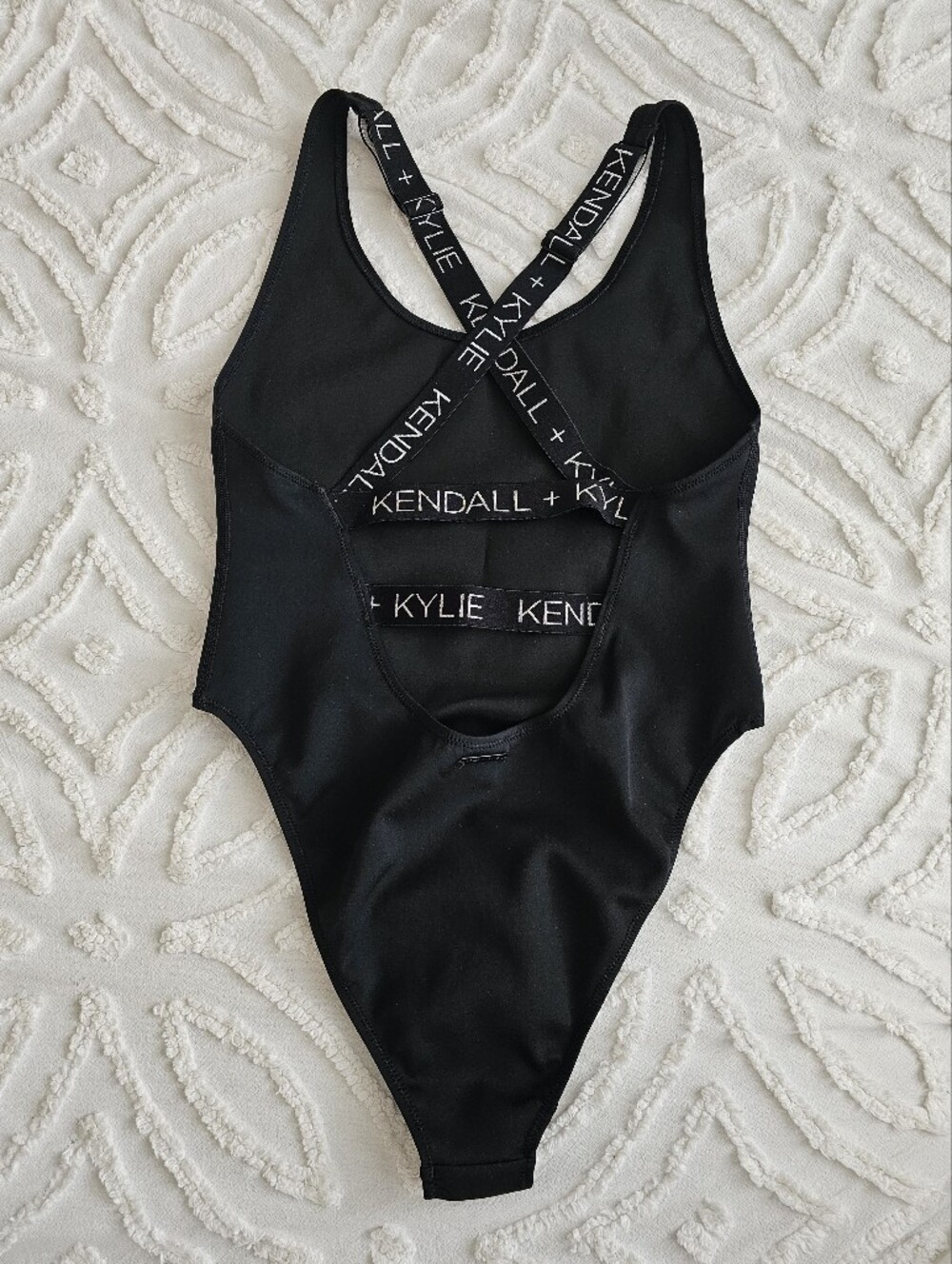 Kendall & Kylie Black Cross-Back One-Piece